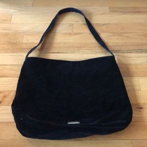 Moschino black velvet shoulder bag